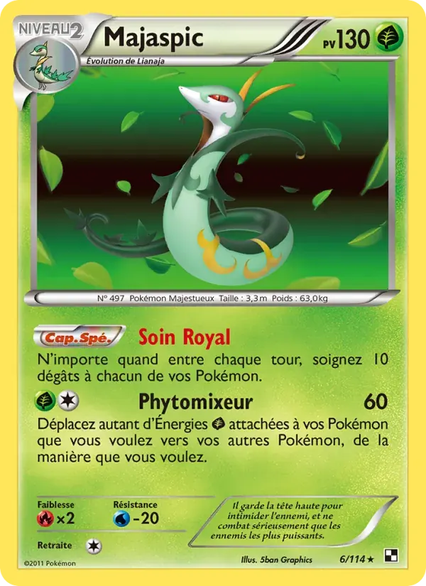 Majaspic — Noir & Blanc 6 French Pokémon card