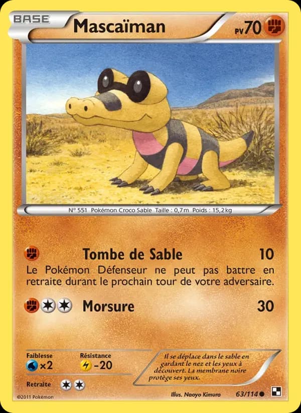 Mascaïman — Noir & Blanc 63 French Pokémon card