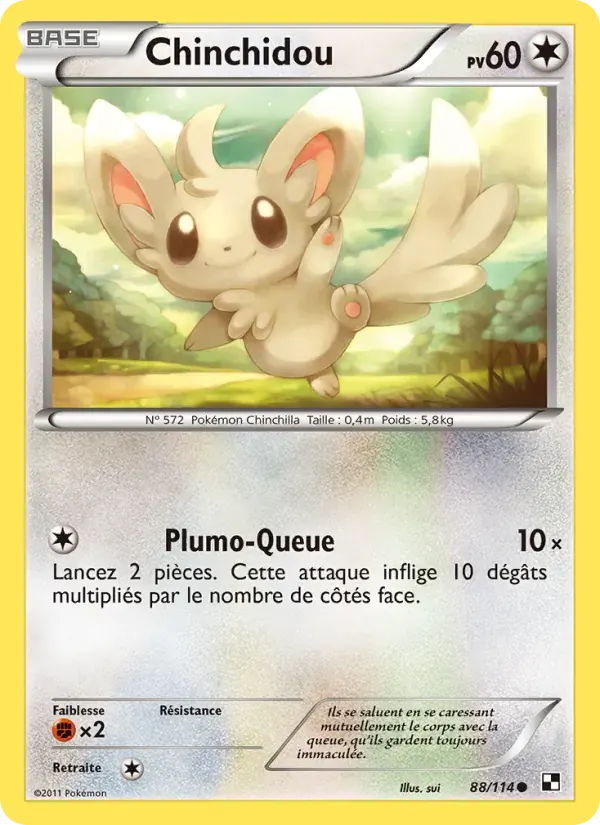Chinchidou — Noir & Blanc 88 French Pokémon card