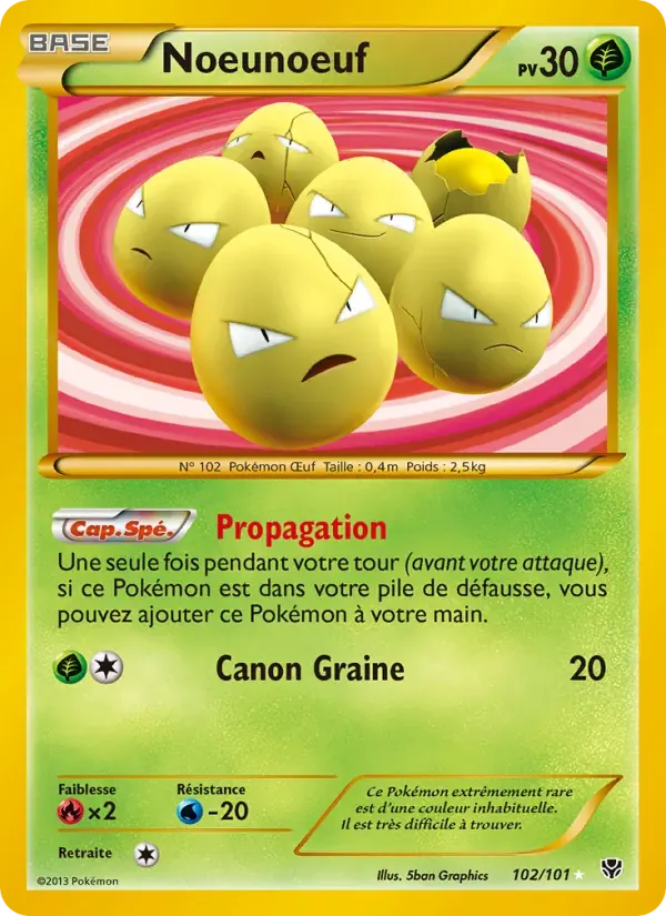 Noeunoeuf — Explosion Plasma 102 French Pokémon card