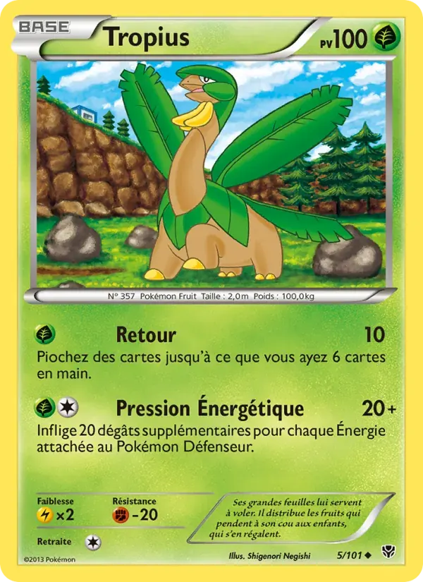 Tropius — Explosion Plasma 5 French Pokémon card
