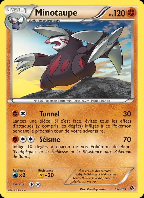 Minotaupe — Pouvoirs Émergents 57 French Pokémon card