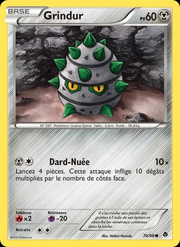 Grindur — Pouvoirs Émergents 70 French Pokémon card