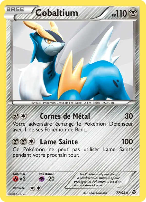 Cobaltium — Pouvoirs Émergents 77 French Pokémon card