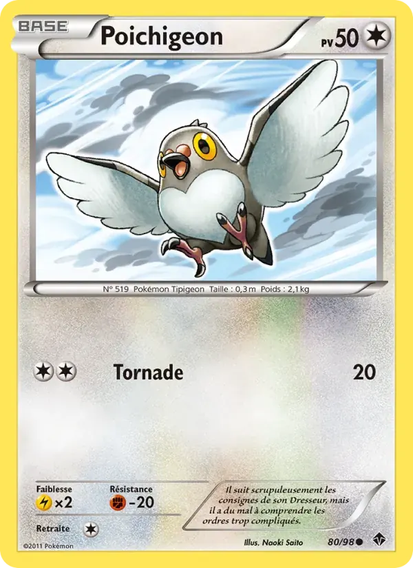 Poichigeon — Pouvoirs Émergents 80 French Pokémon card