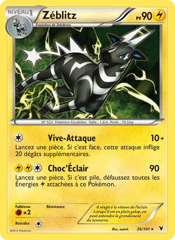 Zéblitz — Nobles Victoires 36 French Pokémon card