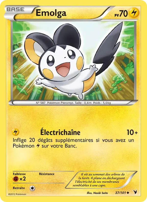 Emolga — Nobles Victoires 37 French Pokémon card