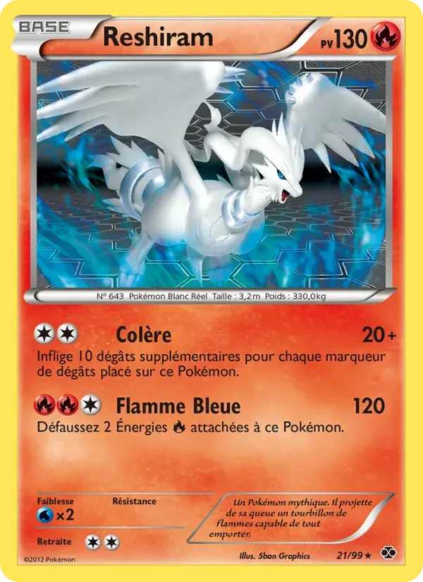 Reshiram — Destinées Futures 21 French Pokémon card