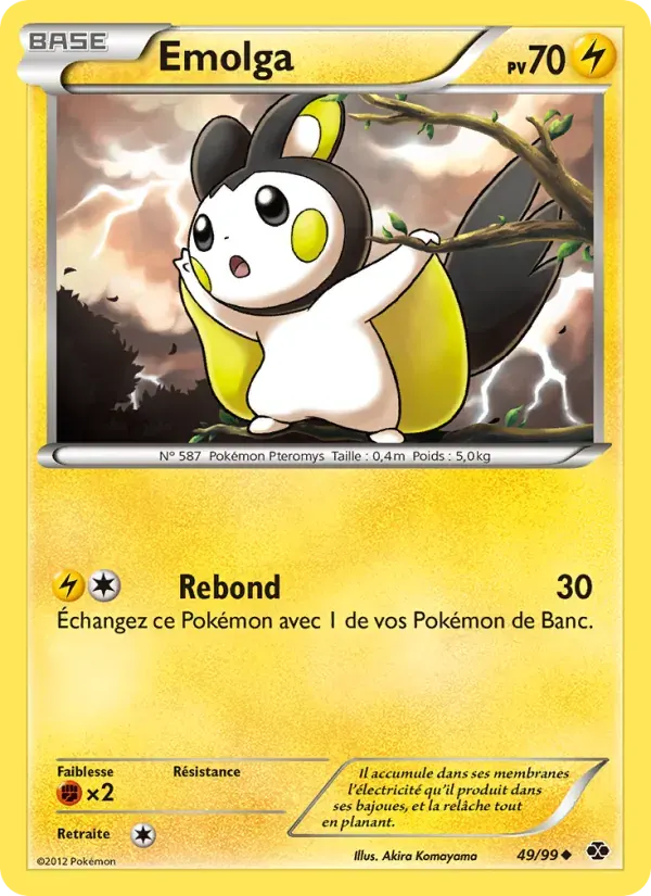 Emolga — Destinées Futures 49 French Pokémon card