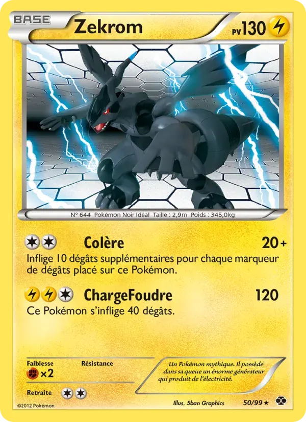 Zekrom — Destinées Futures 50 French Pokémon card
