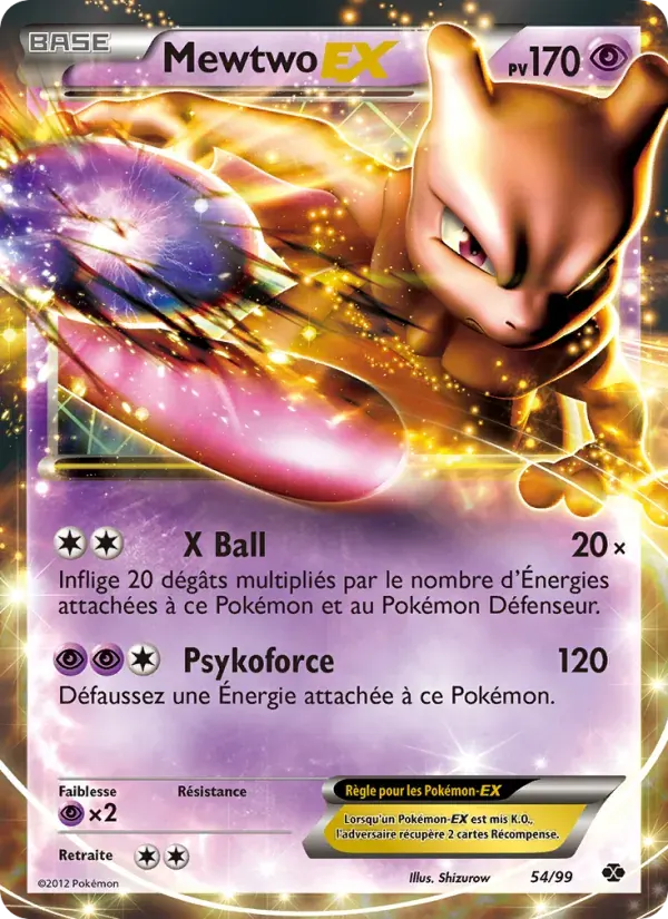 Mewtwo-EX — Destinées Futures 54 French Pokémon card