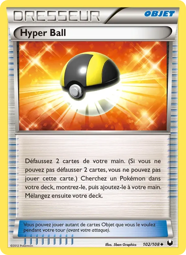 Hyper Ball — Explorateurs Obscurs 102 French Pokémon card