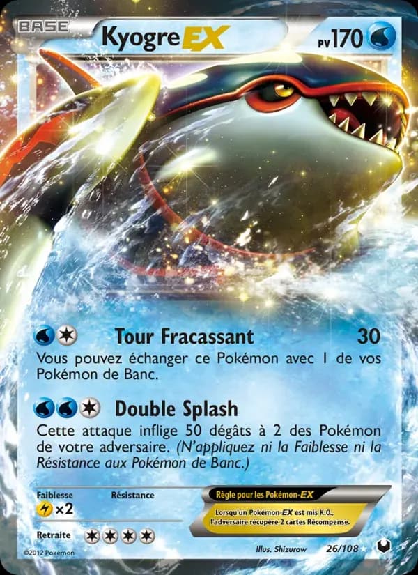 Kyogre-EX — Explorateurs Obscurs 26 French Pokémon card