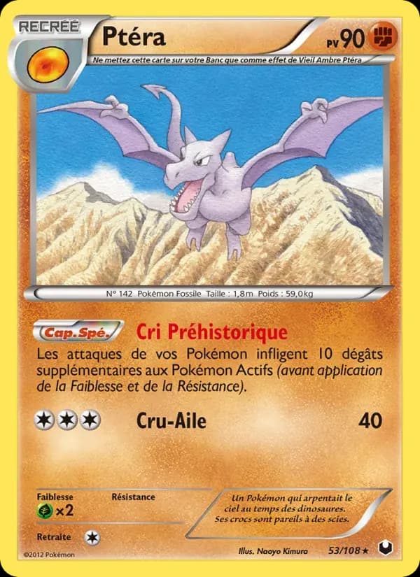 Ptéra — Explorateurs Obscurs 53 French Pokémon card