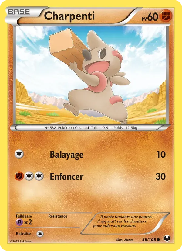 Charpenti — Explorateurs Obscurs 58 French Pokémon card