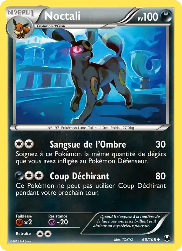 Noctali — Explorateurs Obscurs 60 French Pokémon card