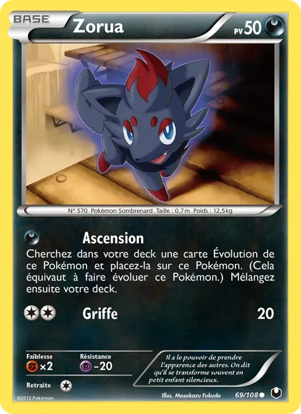 Zorua — Explorateurs Obscurs 69 French Pokémon card
