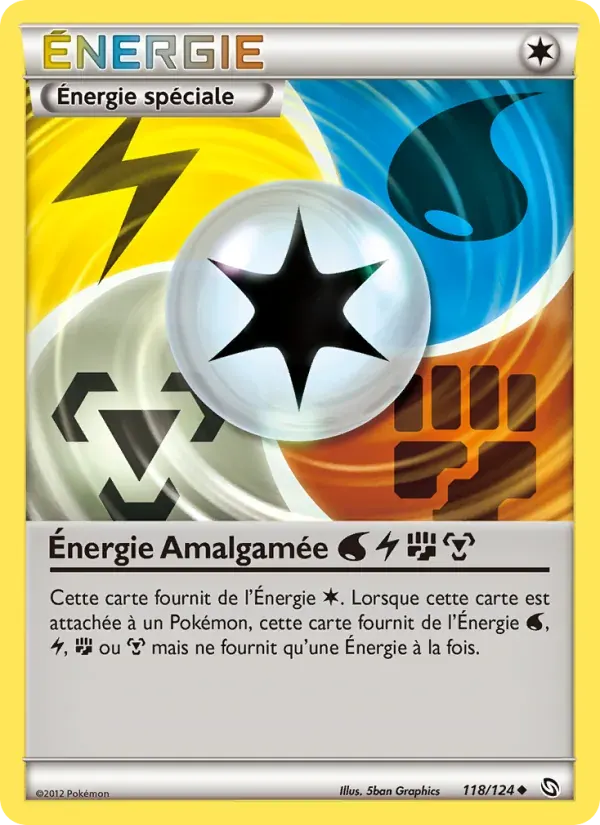 Énergie Amalgamée WaterLightningFightingMetal — Dragons Éxaltés 118 French Pokémon card