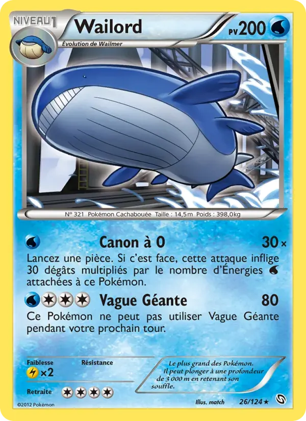 Wailord — Dragons Éxaltés 26 French Pokémon card