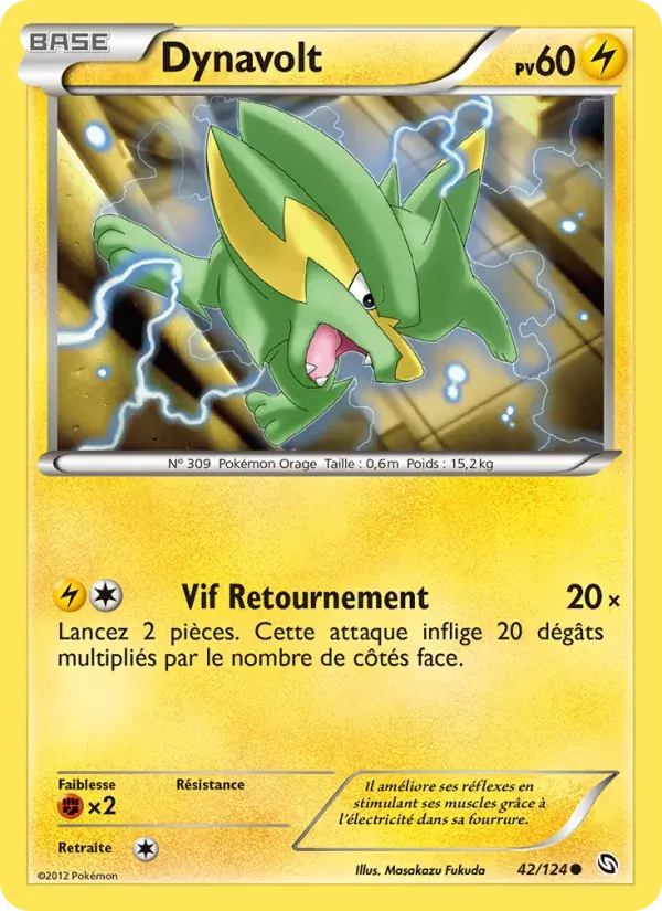 Dynavolt — Dragons Éxaltés 42 French Pokémon card
