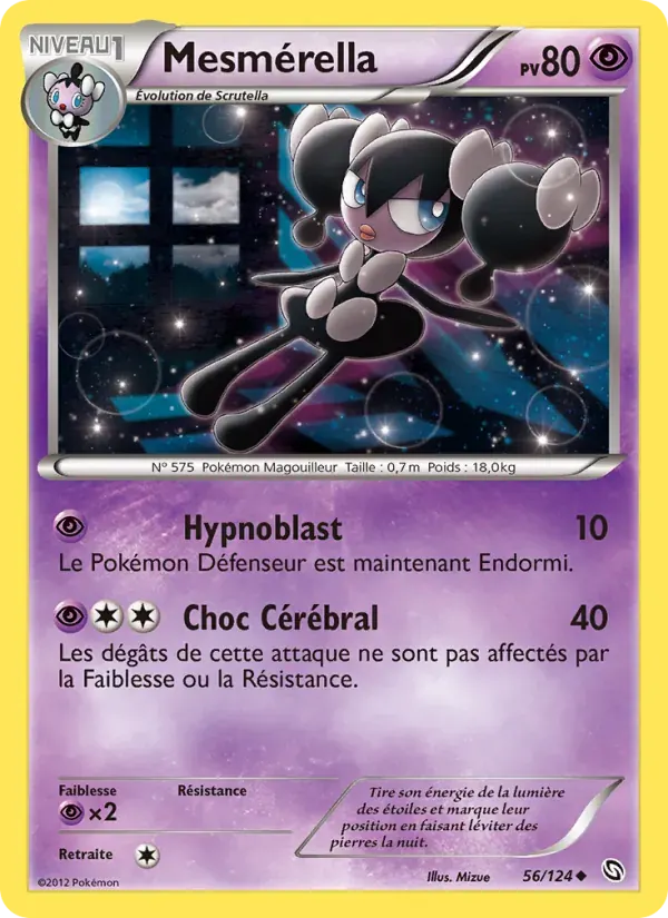Mesmérella — Dragons Éxaltés 56 French Pokémon card