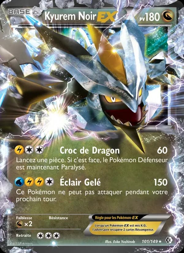 Kyurem Noir-EX — Frontières Franchies 101 French Pokémon card