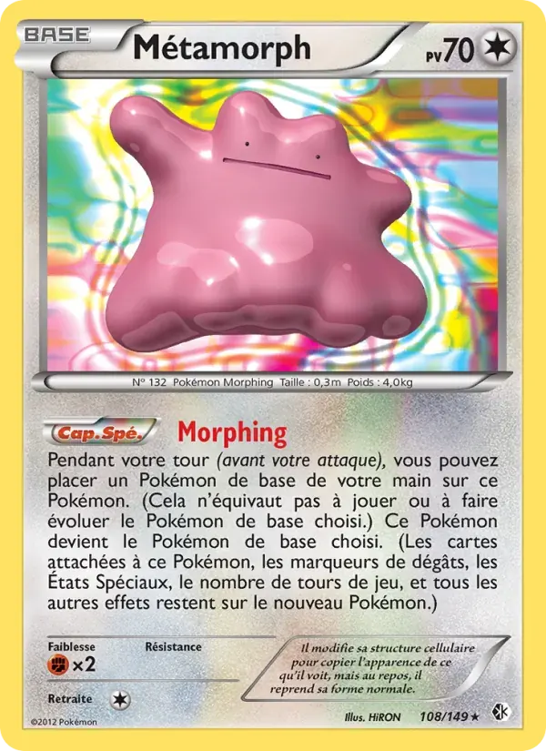 Métamorph — Frontières Franchies 108 French Pokémon card