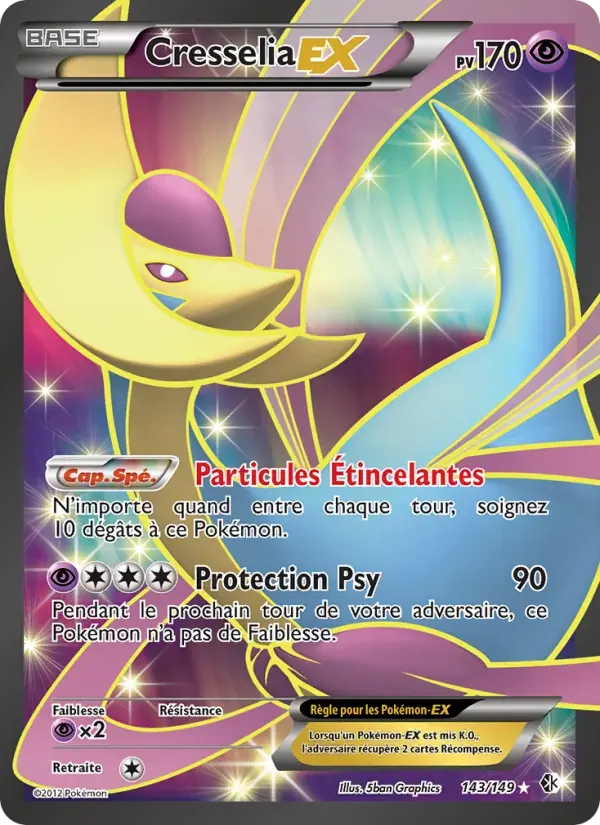 Cresselia-EX — Frontières Franchies 143 French Pokémon card