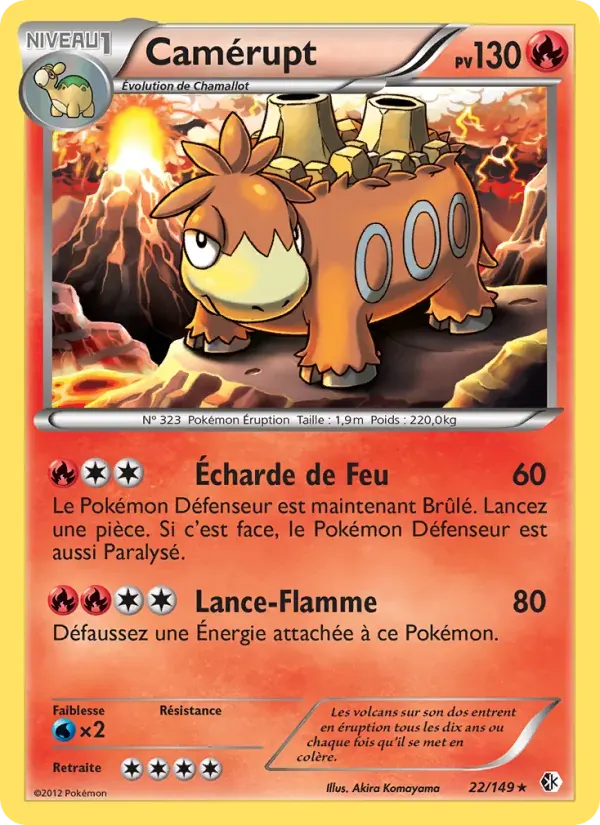 Camérupt — Frontières Franchies 22 French Pokémon card