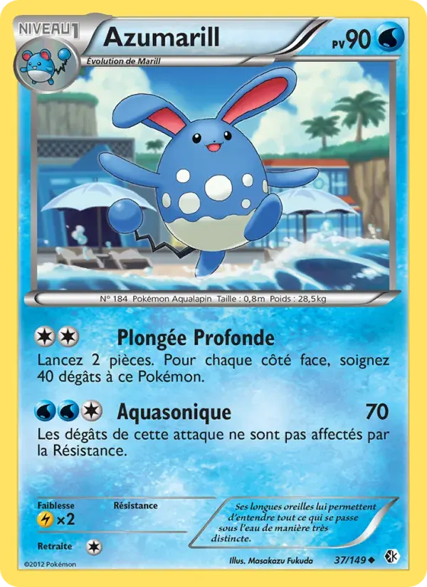 Azumarill — Frontières Franchies 37 French Pokémon card