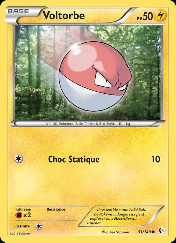 Voltorbe — Frontières Franchies 51 French Pokémon card
