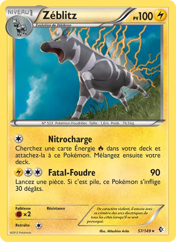 Zéblitz — Frontières Franchies 57 French Pokémon card