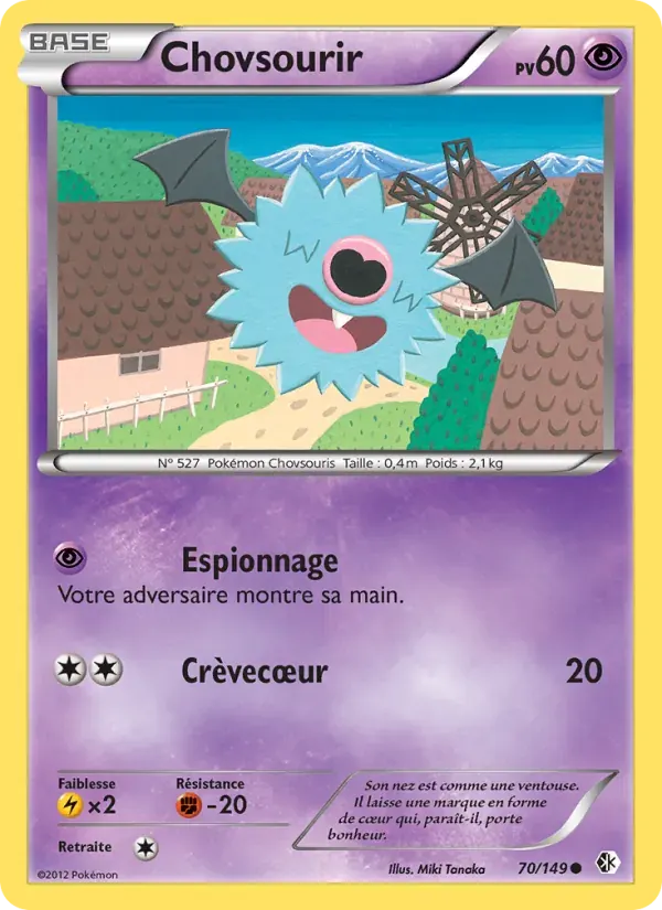 Chovsourir — Frontières Franchies 70 French Pokémon card