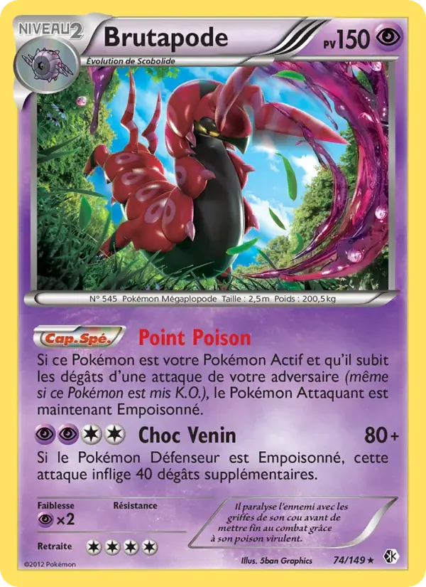 Brutapode — Frontières Franchies 74 French Pokémon card