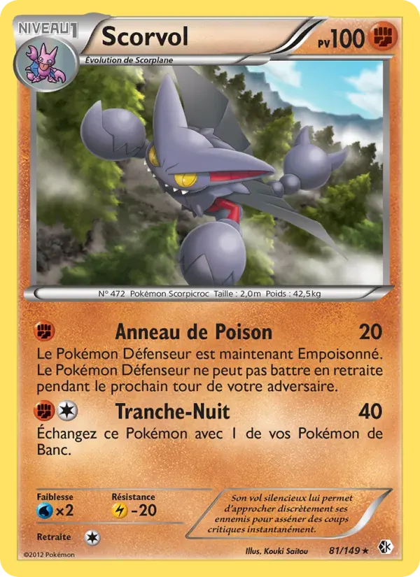 Scorvol — Frontières Franchies 81 French Pokémon card