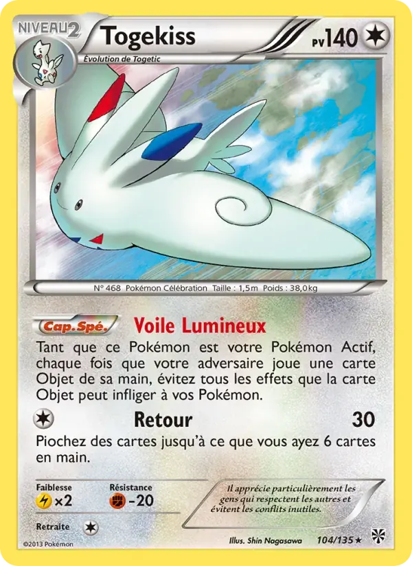 Togekiss — Tempète Plasma 104 French Pokémon card