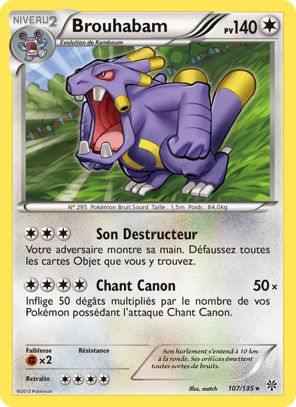 Brouhabam — Tempète Plasma 107 French Pokémon card