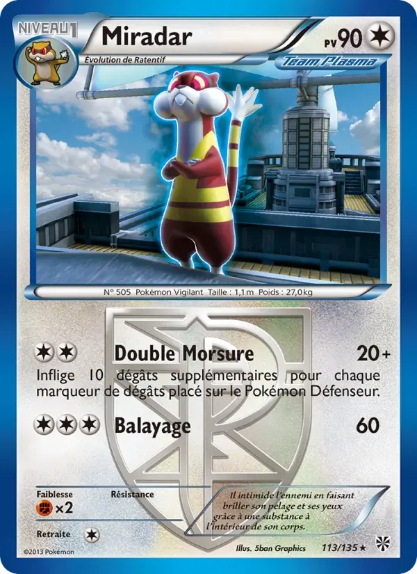 Miradar — Tempète Plasma 113 French Pokémon card