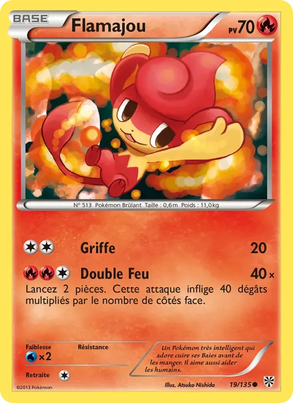 Flamajou — Tempète Plasma 19 French Pokémon card