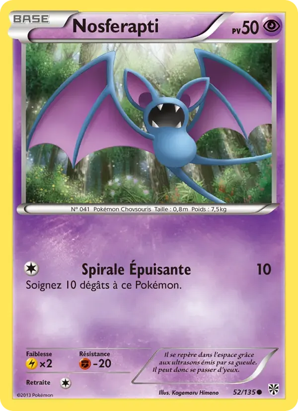 Nosferapti — Tempète Plasma 52 French Pokémon card