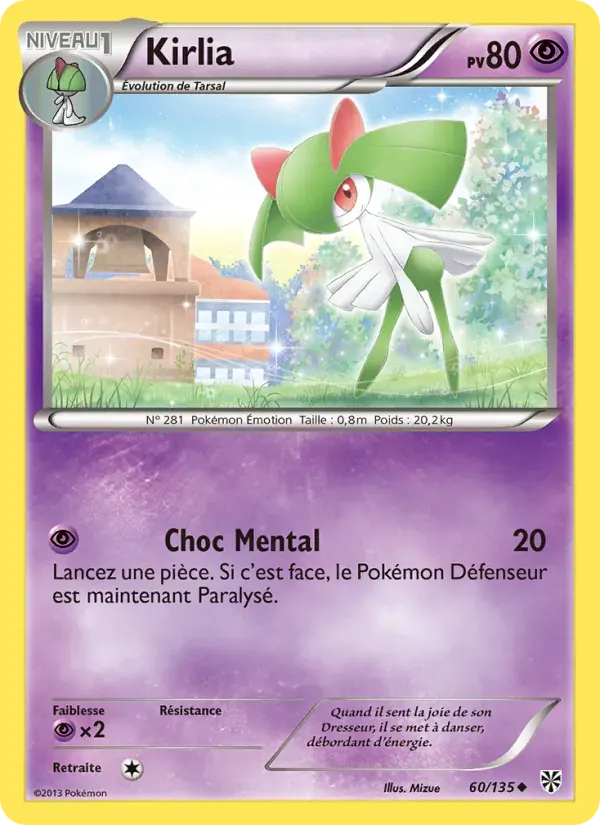 Kirlia — Tempète Plasma 60 French Pokémon card