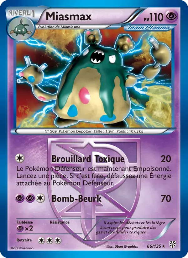 Miasmax — Tempète Plasma 66 French Pokémon card