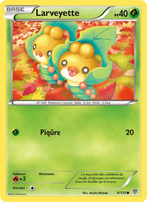 Larveyette — Tempète Plasma 8 French Pokémon card