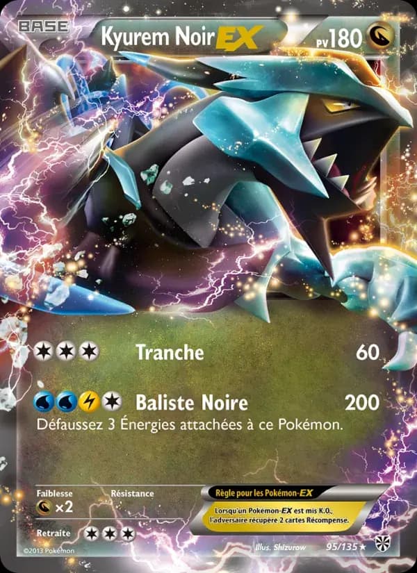 Kyurem Noir-EX — Tempète Plasma 95 French Pokémon card