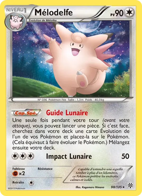 Mélodelfe — Tempète Plasma 98 French Pokémon card