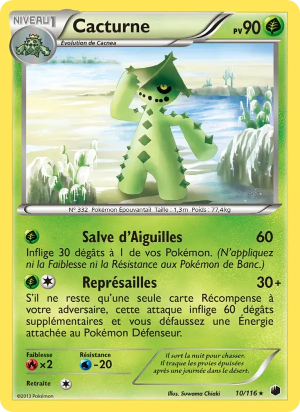 Cacturne — Glaciation Plasma 10 French Pokémon card