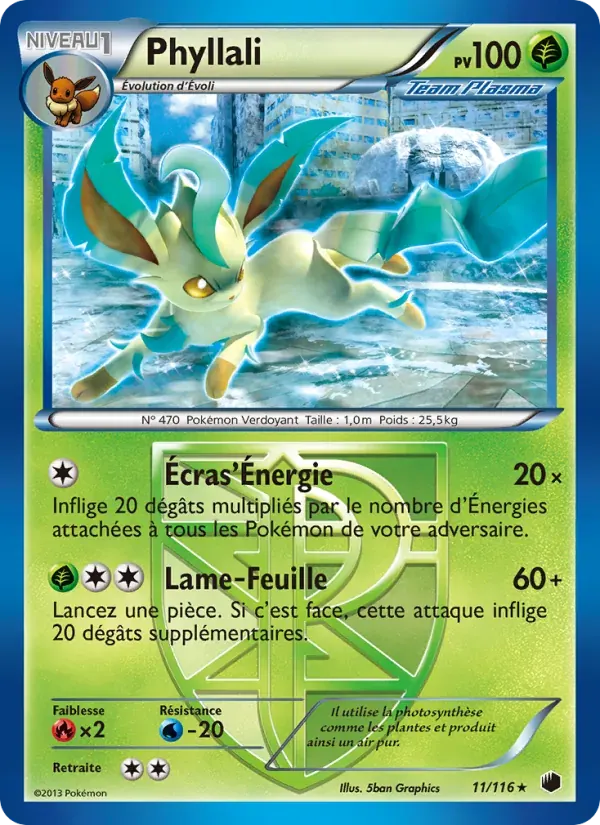 Phyllali — Glaciation Plasma 11 French Pokémon card