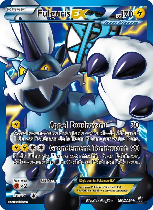 Fulguris-EX — Glaciation Plasma 110 French Pokémon card