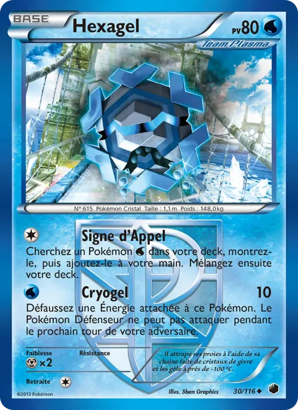 Hexagel — Glaciation Plasma 30 French Pokémon card