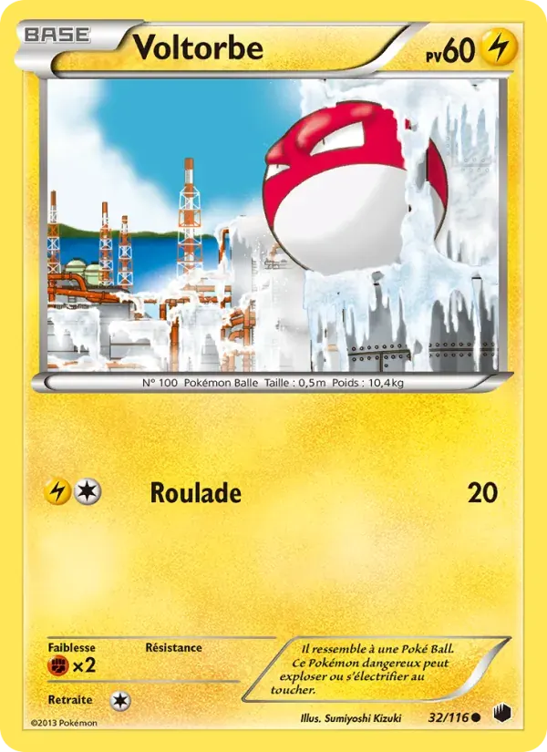 Voltorbe — Glaciation Plasma 32 French Pokémon card